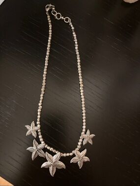 Silver Colored  Starfish Choker Necklace by Lucky Brand